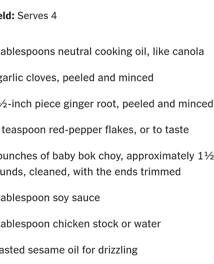Sautéed Baby Bok Choy