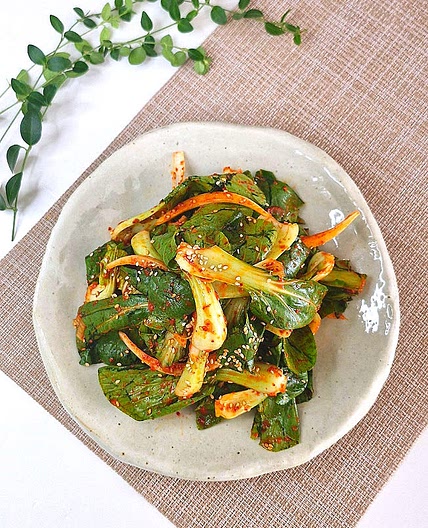 청경채겉절이 아삭한맛이 일품