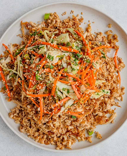High-Protein Mushroom Tofu Bowl