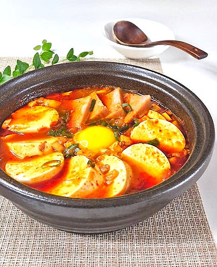 진해서 맛있는 류수영 스팸 순두부찌개