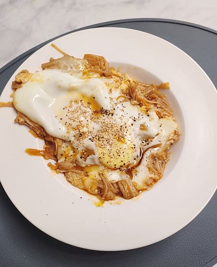 팽이버섯 덮밥