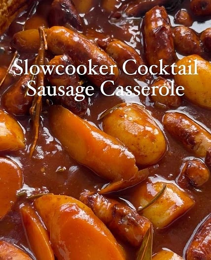 Slowcooker Cocktail Sausage &amp; Potato Casserole - 636 cals a 
