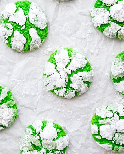 The BEST Pandan Crinkle Cookies