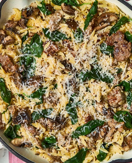 Creamy Sausage and Mushroom Orzo