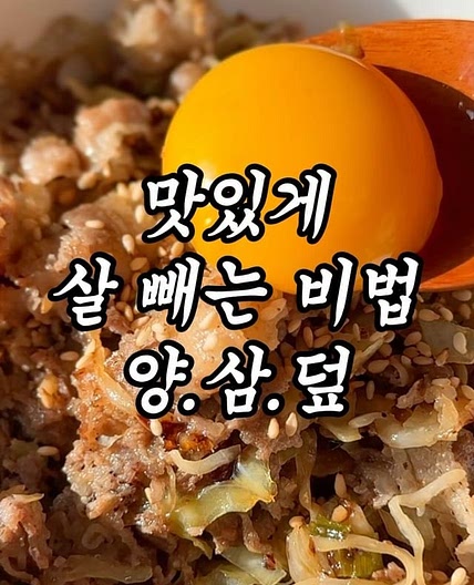 한달 -5kg 감량했던 양참덮 후속 레시피
