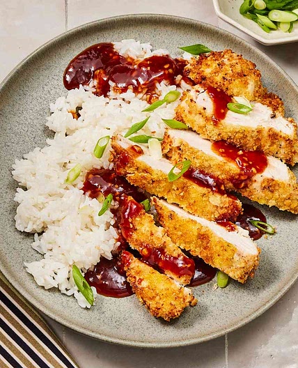 Air Fryer Chicken Katsu with Homemade Katsu Sauce