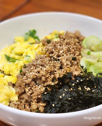 돼지고기 소보로 비빔밥 만들기