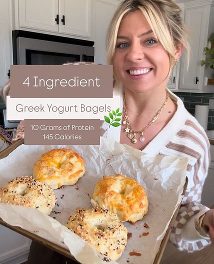 4 Ingredient Bagels. Simple, warm and perfect for a breakfast sa