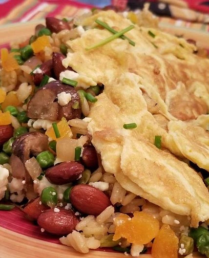 Omelet met Notenrijst