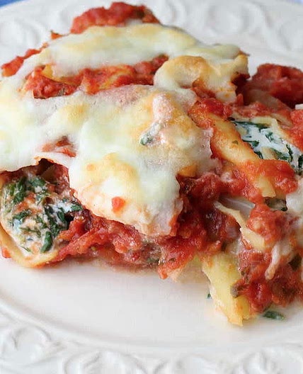 Cannelloni with spinach and Ricotta