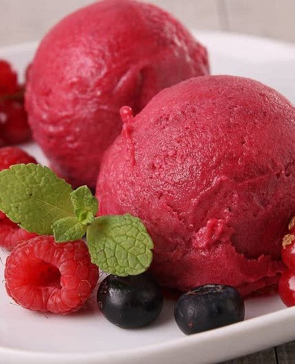 Glace sorbet fraise