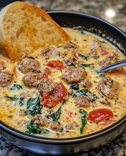 Creamy Parmesan Italian Sausage Soup