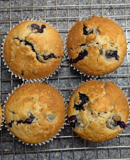 GF DF Gluten-free Blueberry muffins (no chemical additives)