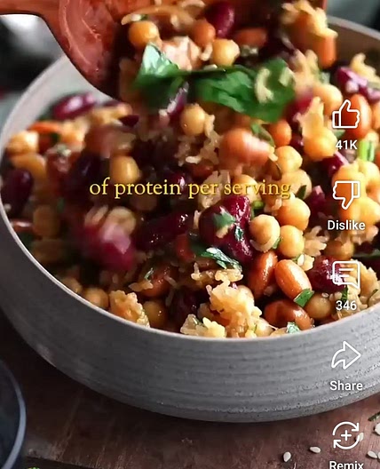 Three Bean Crispy Rice Salad