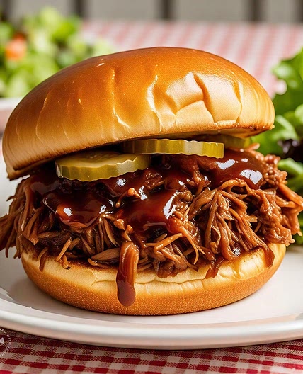 Pulled Pork Sandwich with Garden Salad