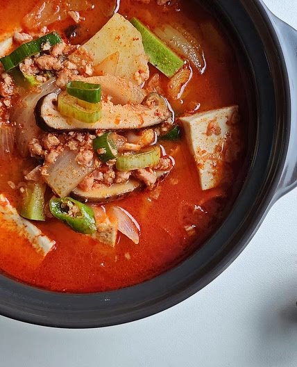 스팸 고추장찌개 간단한 찌개 애호박감자짜글이