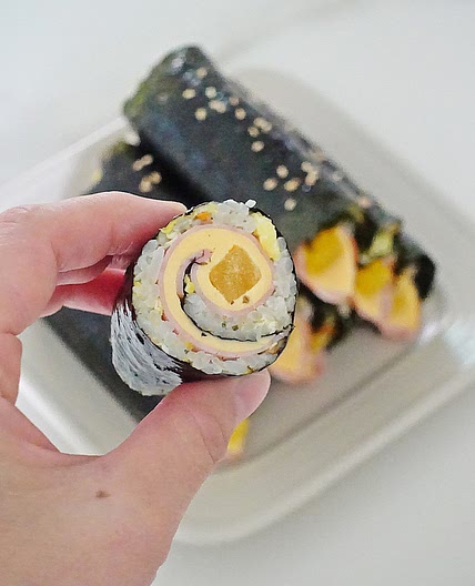 꼬마김밥 아이들 소풍도시락메뉴 추천 햄치즈김밥