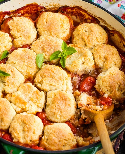 Tomato Cobbler with Canned Tomatoes