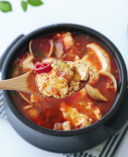 바지락 순두부찌개 레시피 순두부찌개양념장 정호영셰프 해물 순두부찌개끓이는법