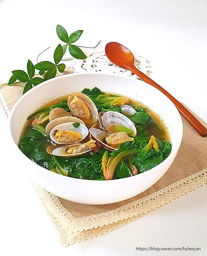 바지락시금치된장국