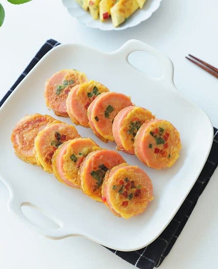 분홍소세지부침 옛날소세지 분홍소세지전 분홍소세지요리 간단반찬 자취생반찬