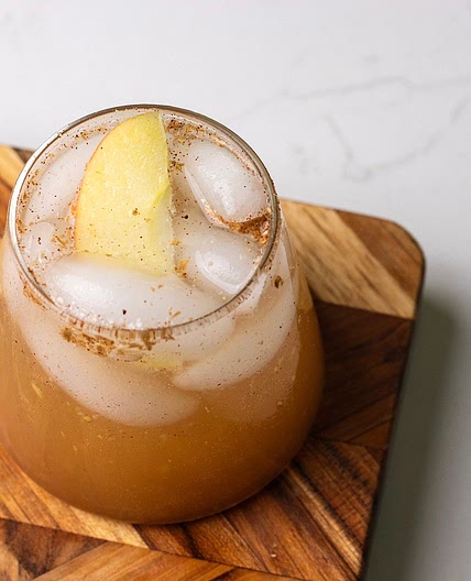 Ginger Apple Cider Spritzer Mocktail