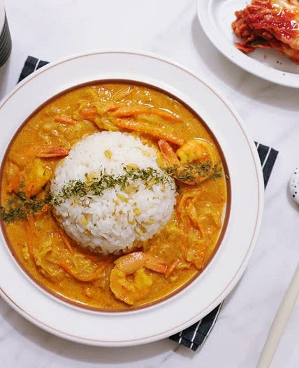 우유카레 레시피 새우 크림카레 맛있게만드는법 카레라이스 만들기