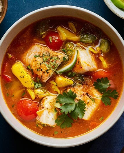 Brazilian Seafood Stew (Low Sodium, Diabetic Friendly, Low Carb, Gluten Free, Low Cholesterol)