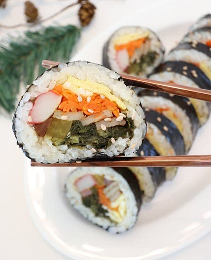 시금치 대신 시래기 넣은 집김밥 만들기
