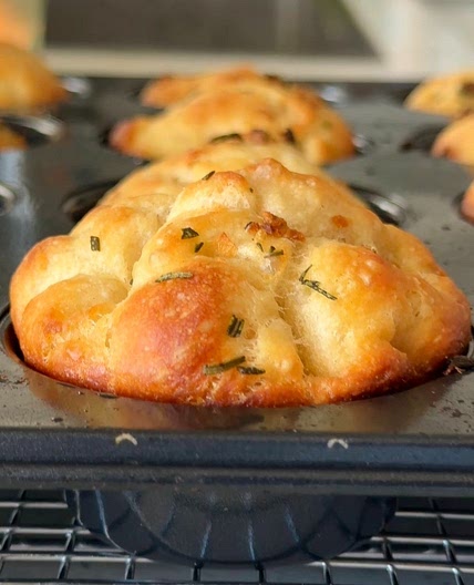 Rosemary Garlic Focaccia Muffins — salt n sprinkles