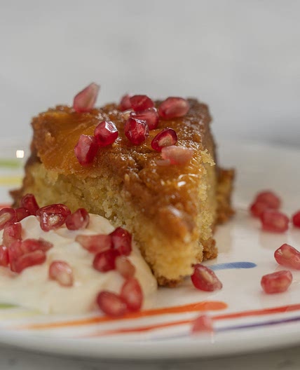 Prue’s Caramelised Orange And Polenta Upside Down Cake - Prue Le