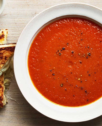 Quick Tomato Soup With Grilled Cheese