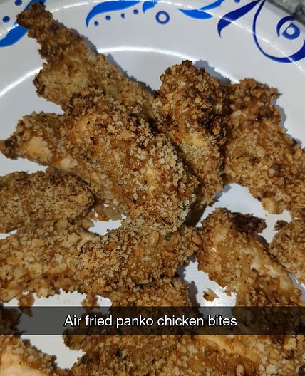 Light Asian panko chicken bites