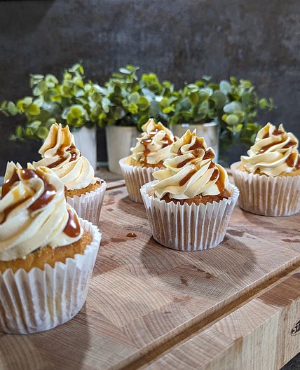 Vanilla and Salted Caramel Cupcakes