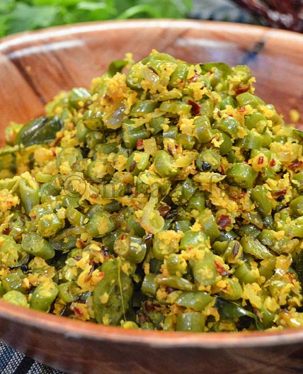 Green Beans Tadka ~ Beans Thoran
