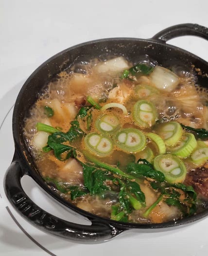시금치 된장찌개 섬초 손질방법 겨울제철 음식 섬초 된장찌개