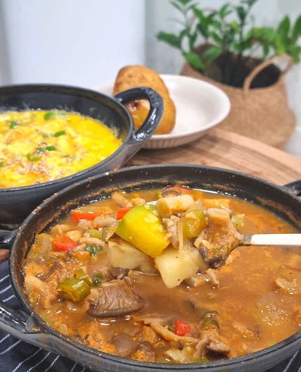 1인분 된장찌개 만들기 자작하게 야채듬뿍 넣기 :: 다담된장 베이비웍 기준