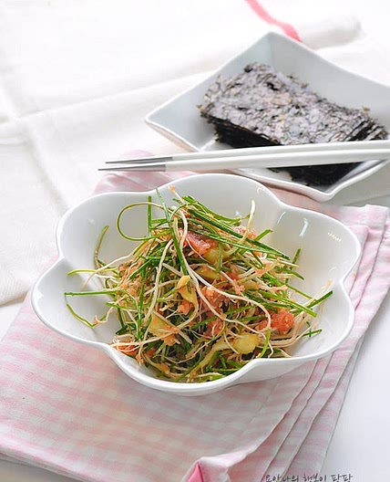 달래명란무침