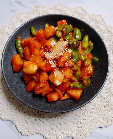 매콤 꽈리고추 감자 조림