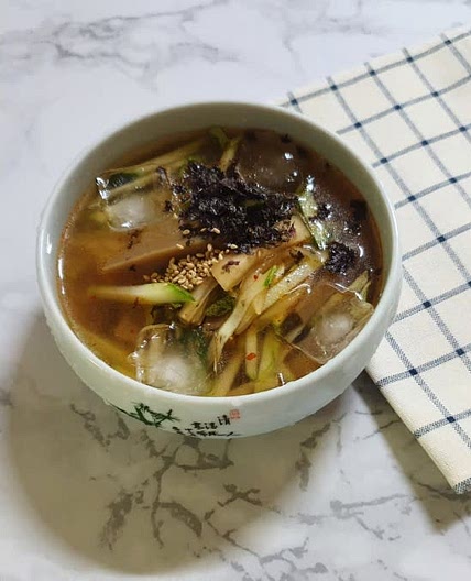 동치미 냉면육수로 시원한 냉면육수 묵사발 만들기