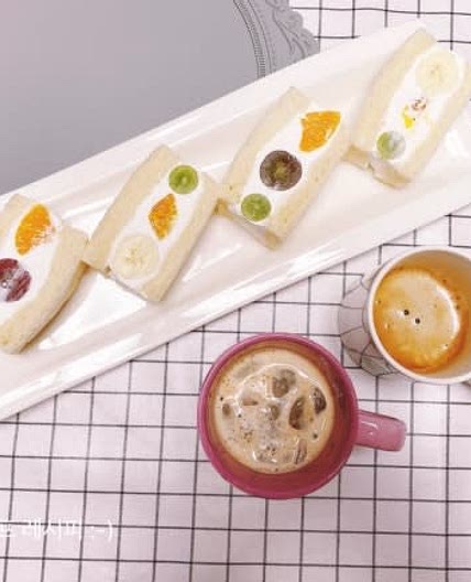 후르츠산도 만들기 홈카페 레시피
