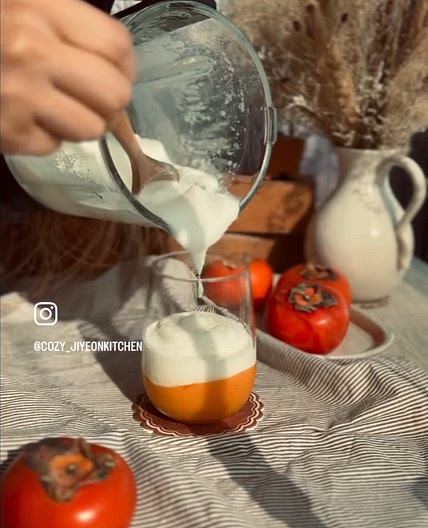 🍂카페맛 그대로! 홍시요거트 스무디