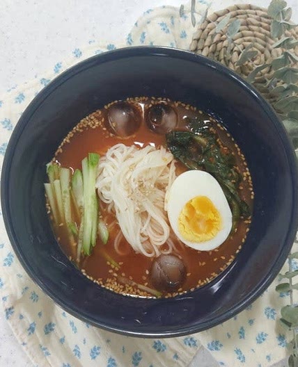 열무 김치말이국수 레시피 냉면육수 활용 열무국수 만들기