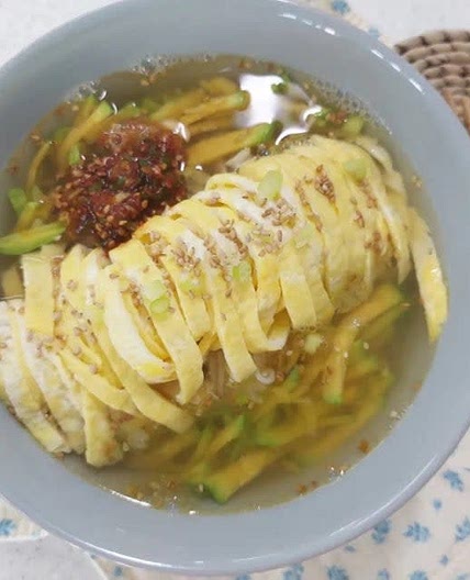 계란국수 만드는법 계란지단 듬뿍 국수 레시피