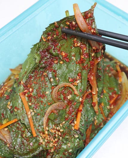 전자레인지 깻잎지 만들기 양념깻잎 찜