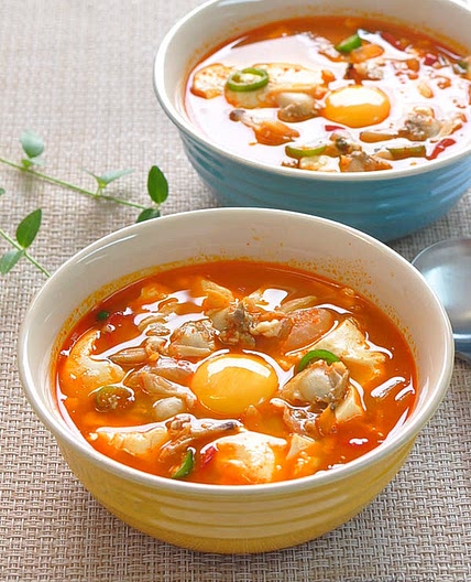 바지락순두부찌개