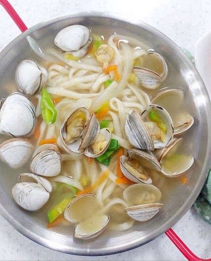 동죽 칼국수 만들기 동죽 요리 동죽해감