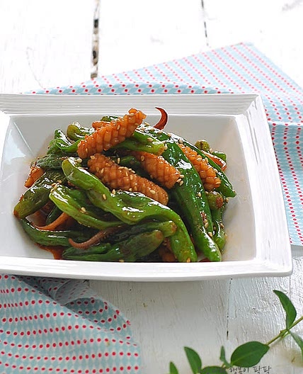 꽈리고추오징어조림