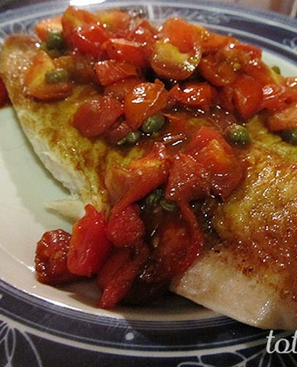 Pan-Seared Tilapia with Balsamic-Cherry Tomato Quick Sauce