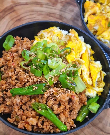 마제덮밥 레시피 다진 돼지고기 요리 마제비빔밥 만드는 법